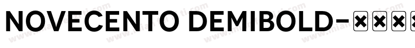 Novecento DemiBold字体转换